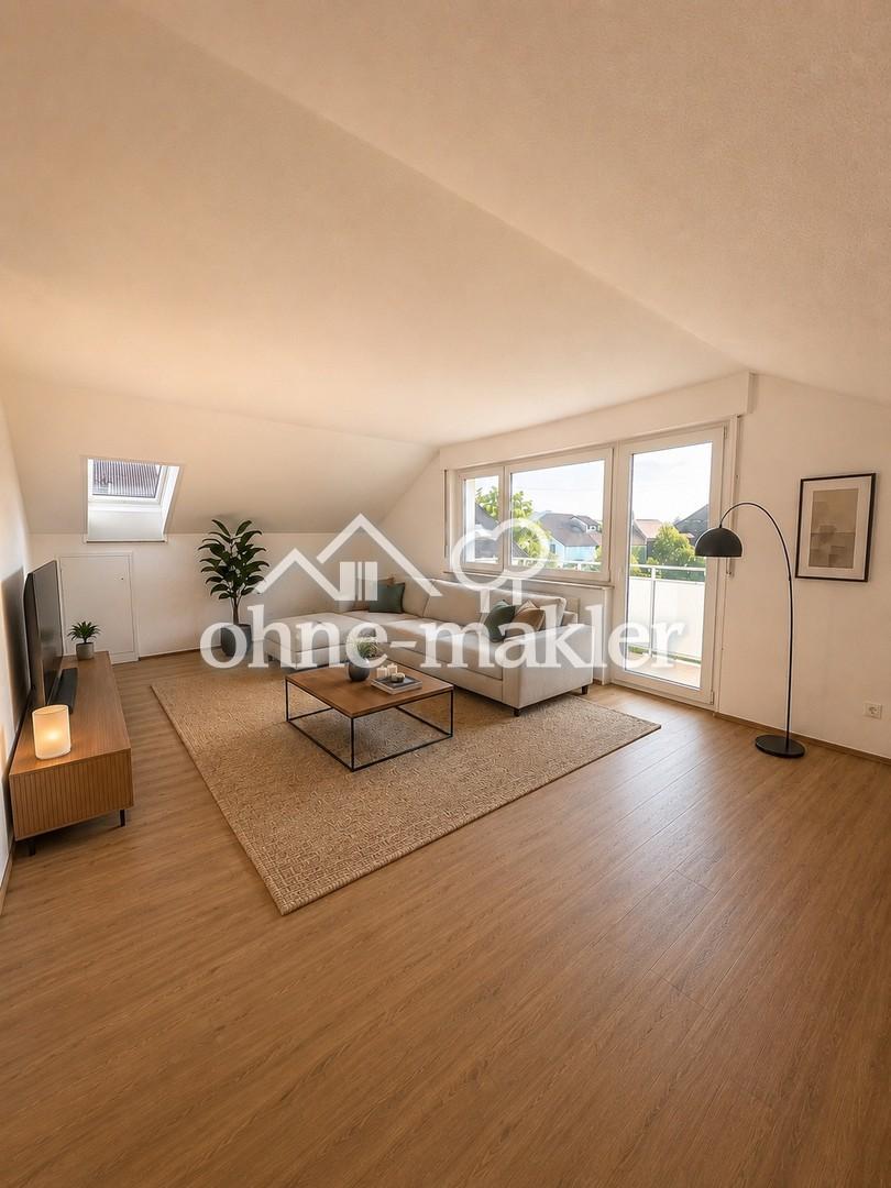 Frisch sanierte, lichtdurchflutete 2-Zimmer-Dachgeschosswohnung mit Balkon und Stellplatz - Photo 1