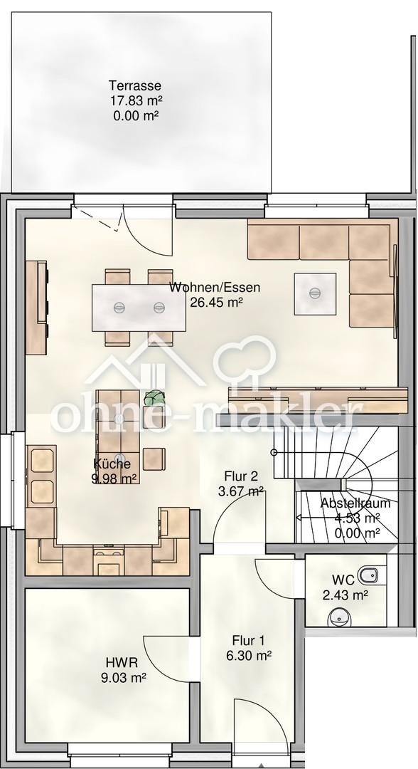 Neubau-Doppelhaushälfte mit 165 m² | 6 Zimmer | 2 Bäder | Garten | Kühlung | Smart Home - Foto 3