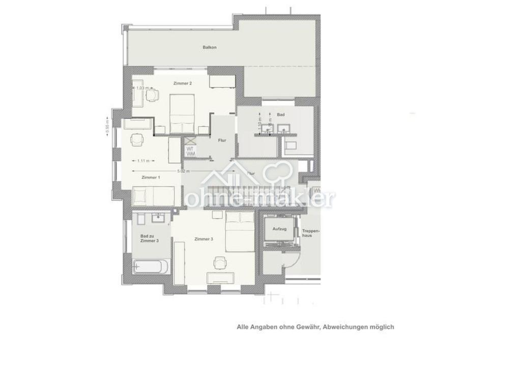 5 WG-Zimmer im Penthouse - Photo 5