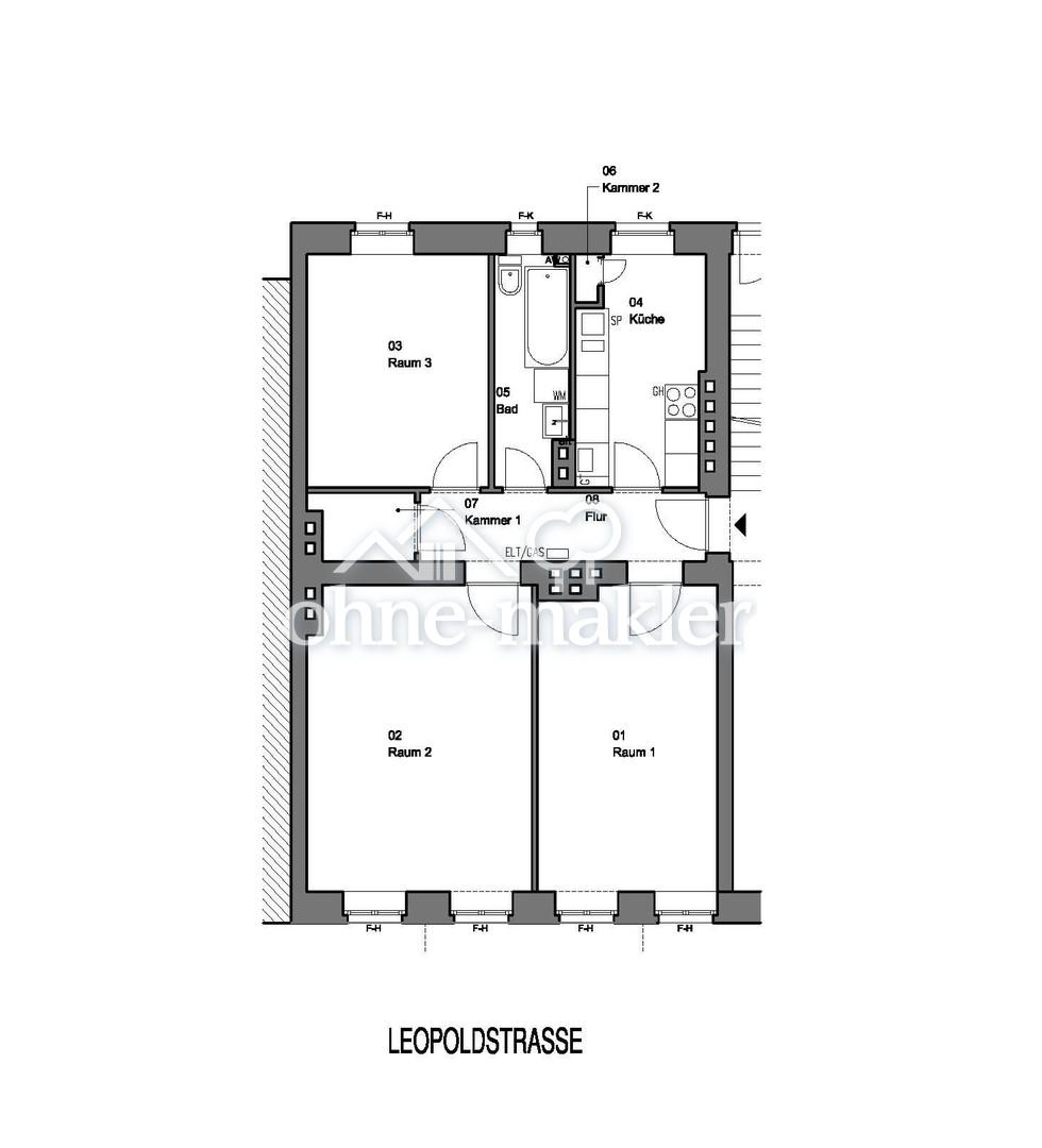 3-Raum Wohnung im Erdgeschoss mit Garten beim Nöldner Platz - Photo 4
