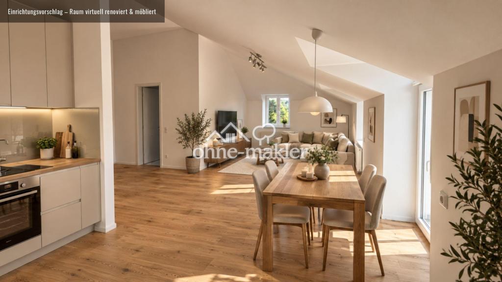Baudenkmal „Robertsburg": Helle 2-Zimmer-DG-Wohnung mit Südbalkon und Schlossblick - Foto 1
