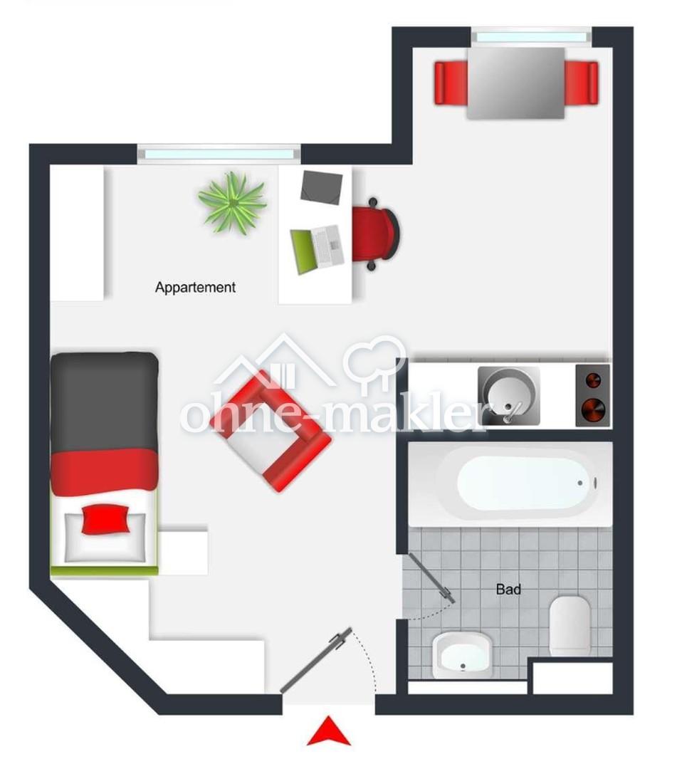 1-Zimmer Wohnung in Eppelheim zu vermieten - Foto 4