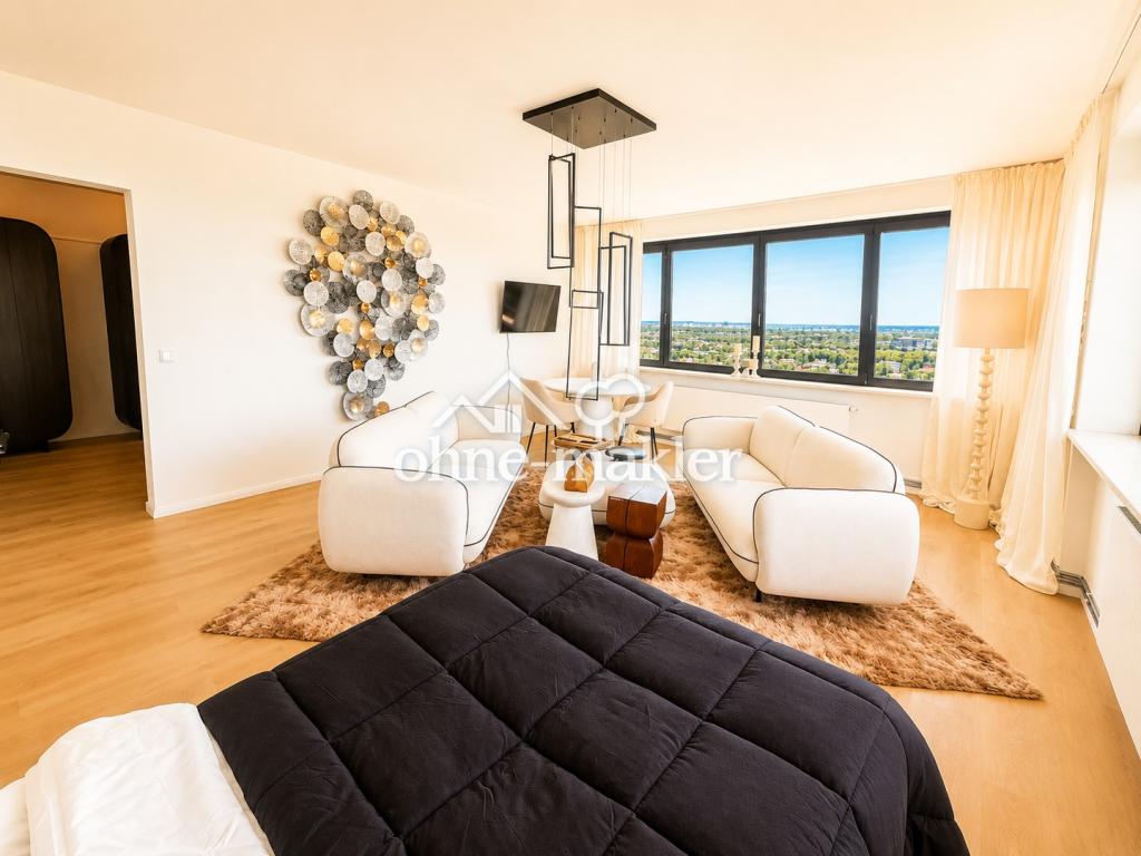 Fully furnished high-rise residence – 29th floor – panoramic views over Hamburg - Photo 1