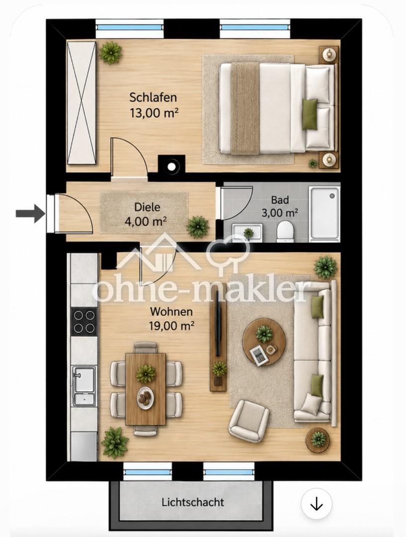Frisch renovierte 2-Zimmer-Wohnung, 39 m², Stuttgart-Feuerbach – hell & top angebunden - Foto 4