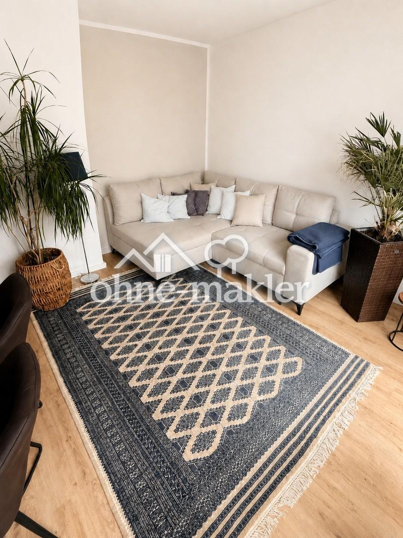 Gut geschnittene 3-Zimmer-Wohnung mit Balkon, Gartenmitbenutzung & Garage in Bad Vilbel“ - Foto 1