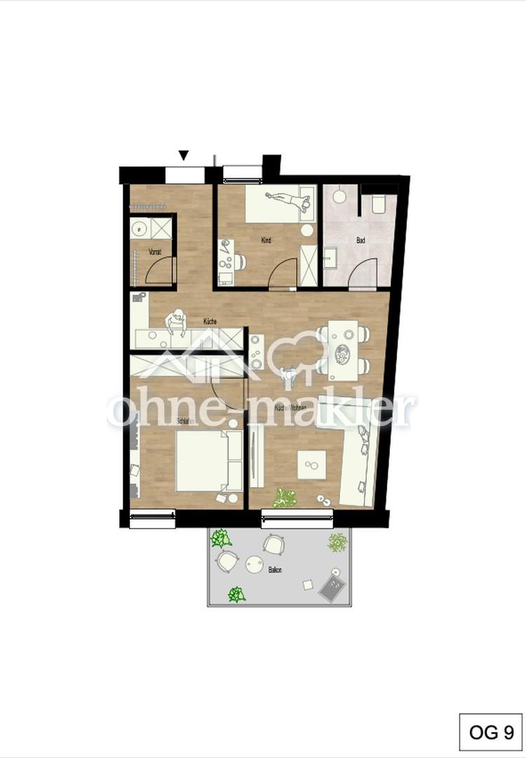 Erstbezug nach Kernsanierung - 65 qm große 3 Zi. Wg. mit Balkon - Photo 4