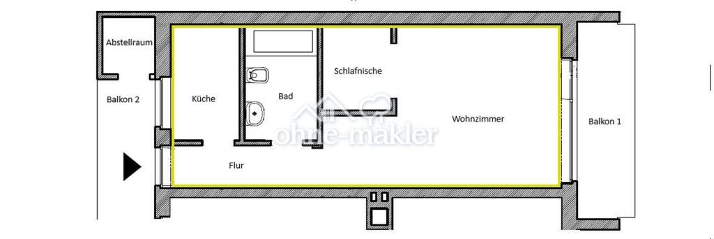 Helles 1-Zi-Appartment nahe der TU Hamburg mit Balkon - Foto 4