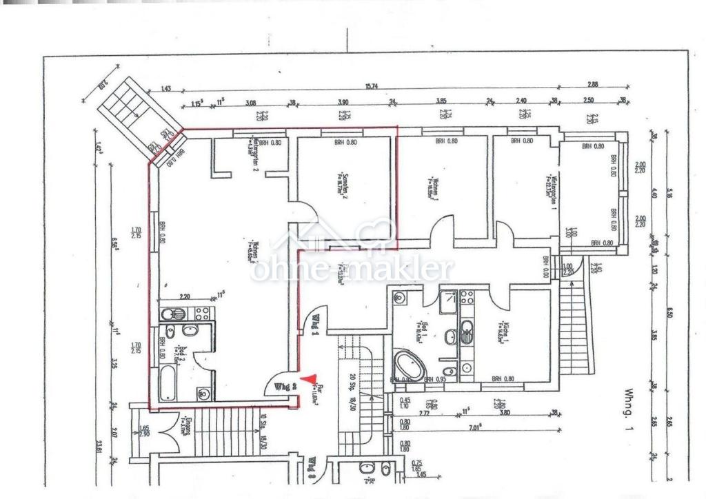 Großzügige 2 Raum-Wohnung in denkmalgeschützter Villa - Foto 5