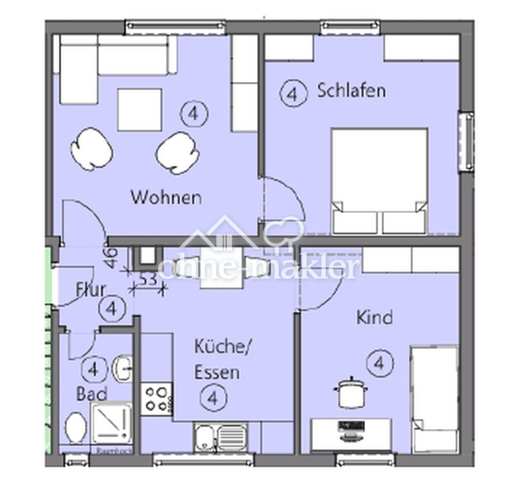 Schöne 3-Zimmer-Erdgeschosswohnung mit Einbauküche, Keller und Stellplatz in KÜN-Nagelsberg - Foto 4