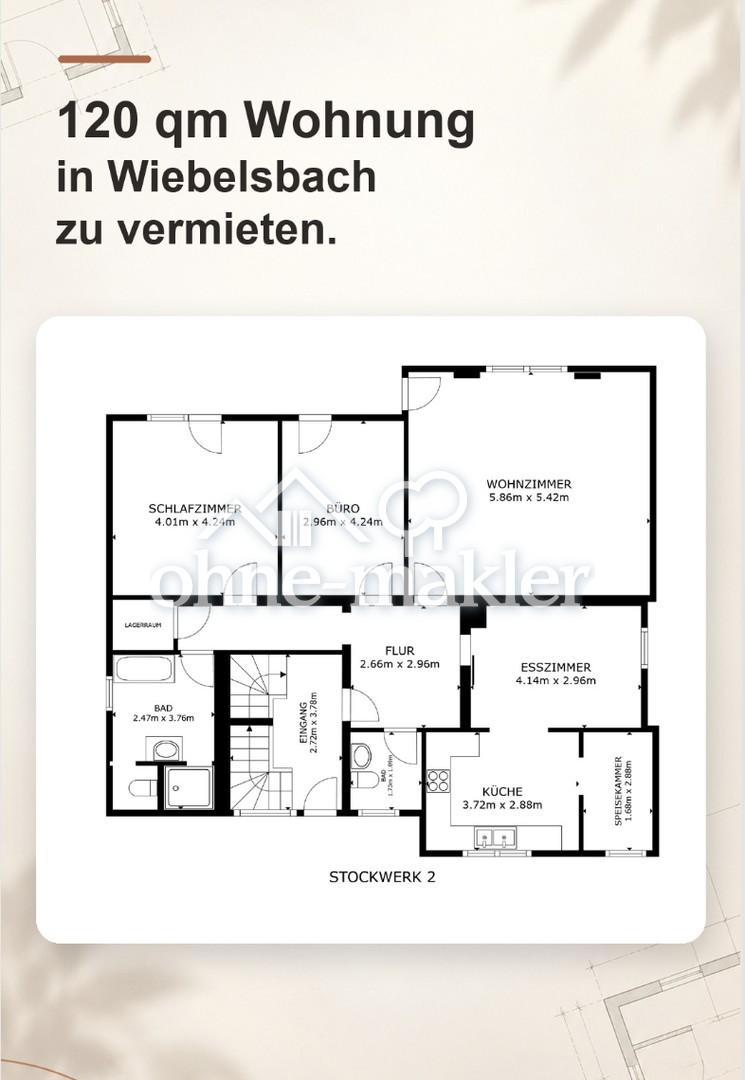 4 - Zimmerwohnung in Groß-Umstadt / Wiebelsbach - Foto 4