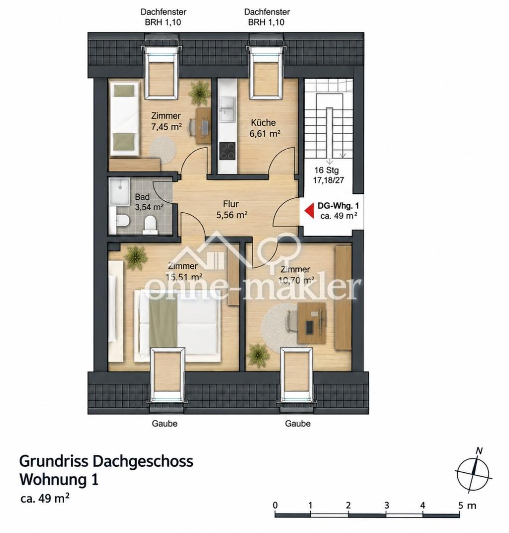 Frisch renovierte 3-Zimmer-Wohnung in Top-Lage der Nordstadt - Photo 5