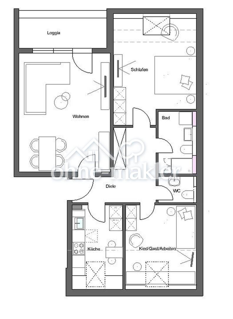 sanierte Dachgeschosswohnung - Photo 1