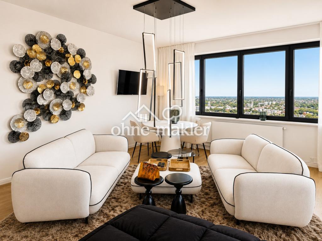 Fully furnished high-rise residence 29F/ W3 Panorama views over Hamburg - Foto 3