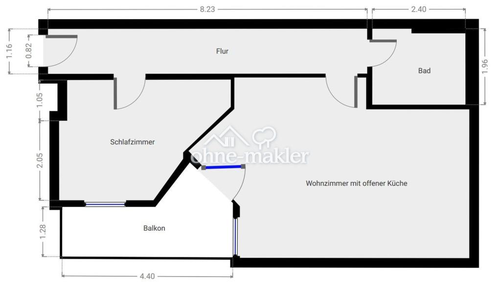 Ruhige 2-Zimmer-Wohnung mit Balkon und hochwertiger Einbauküche in Stadtfeld Ost - Foto 5