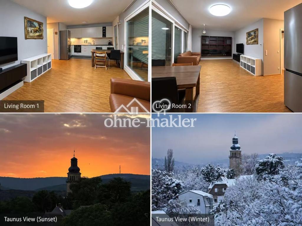 Fully Furnished 3-Room Modern Apartment with Large Balcony and Taunus Views in Oberursel - Foto 2