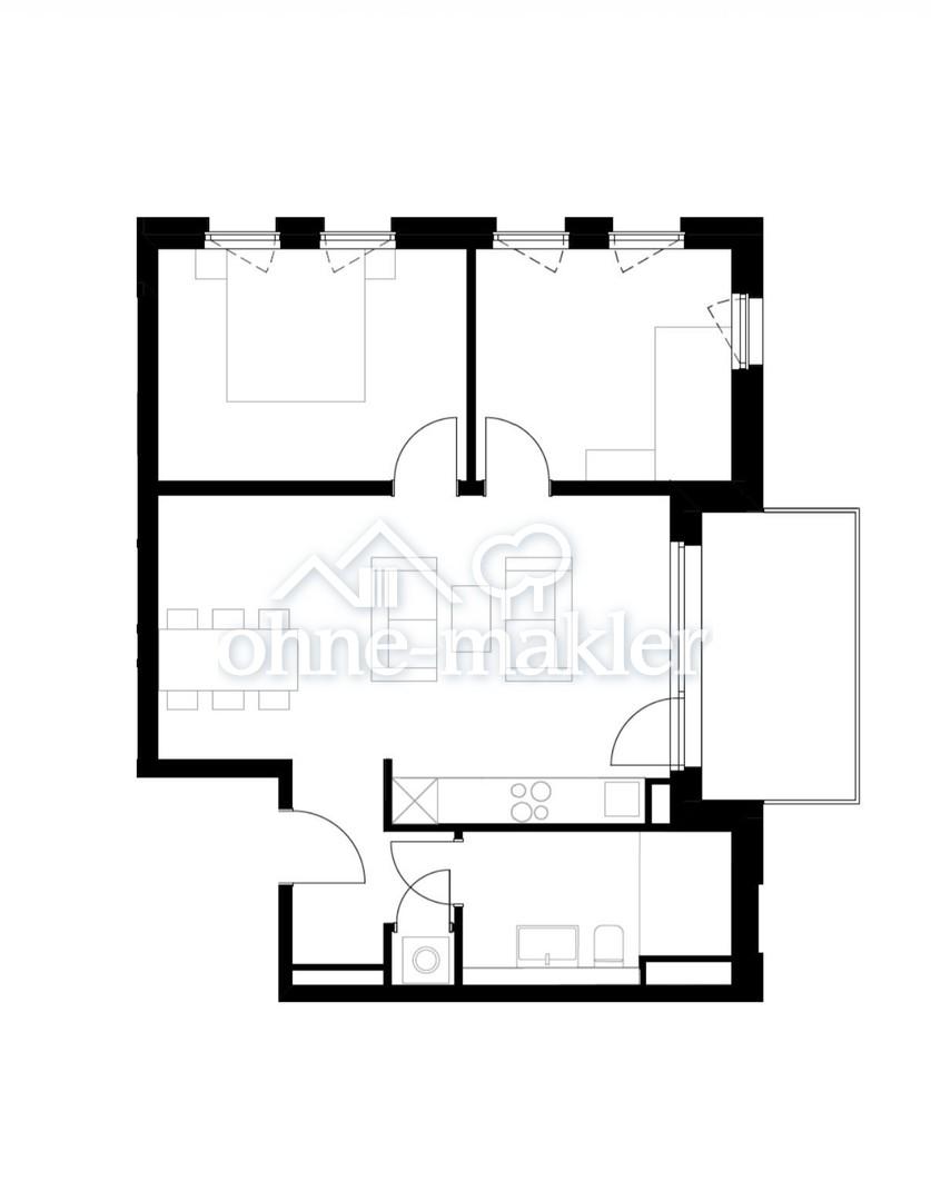 Helle 3-Zimmer-Wohnung mit Balkon und Einbauküche - Photo 5