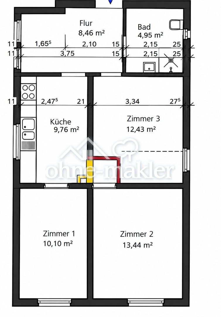 Kernsanierte 3-Zimmer-Wohnung im Herzen von Bad Wimpfen! - Foto 2