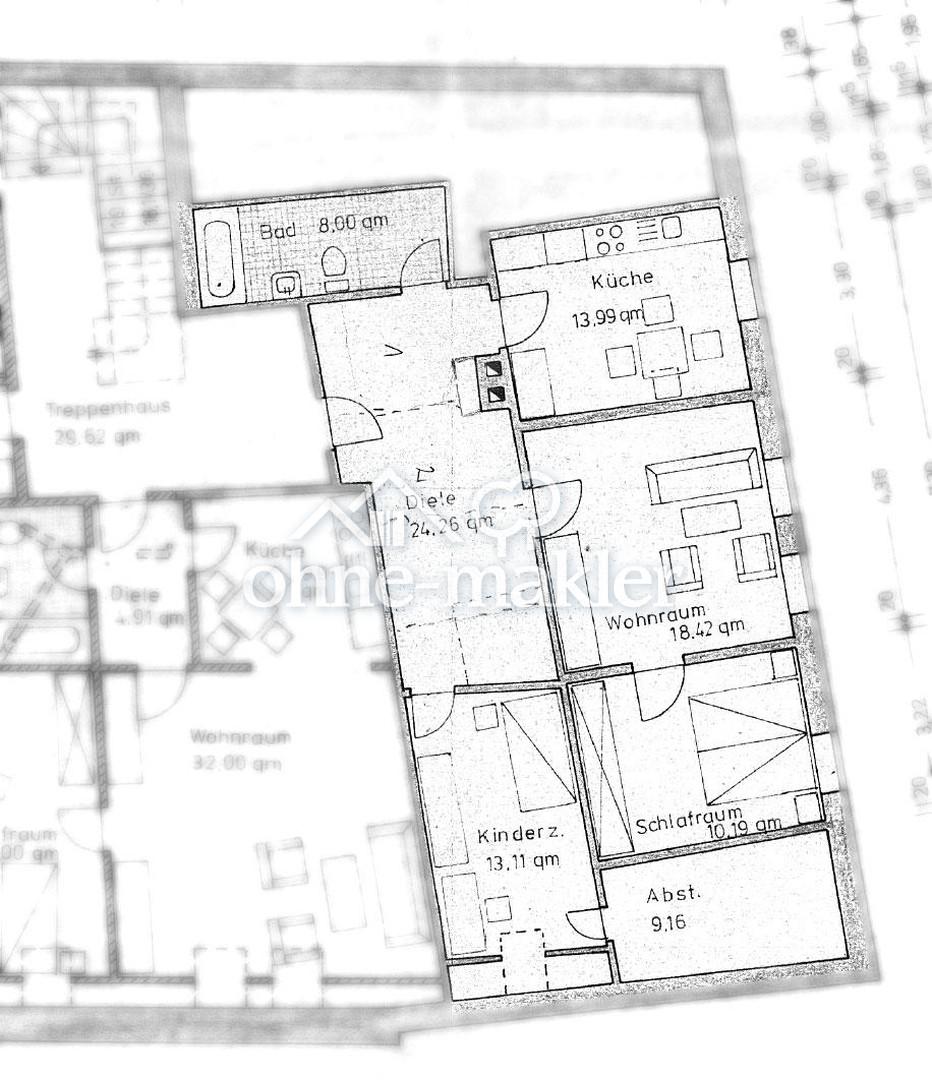 3-Zimmer DG-Wohnung in der Kernstadt - WG geignet (Whg 7014) - Photo 2
