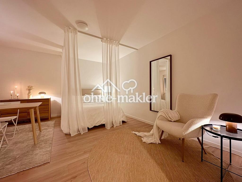 Frisch sanierte & voll möblierte 1-Zi.Whg mit Balkon fußläufig zum Schlosspark und Mainufer - Foto 4