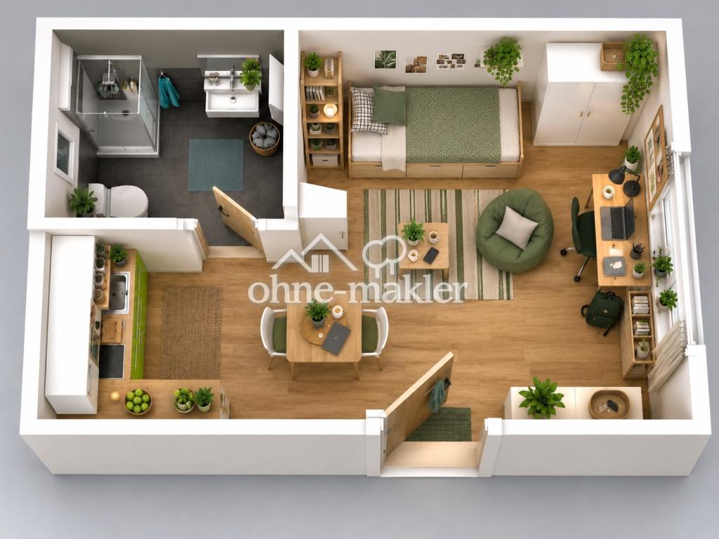 BN-Friesdorf Nähe HARIBO: helles 1-Zi-Apartment, Pantryküche, Tageslichtbad, Fußbodenheizung etc. - Photo 4