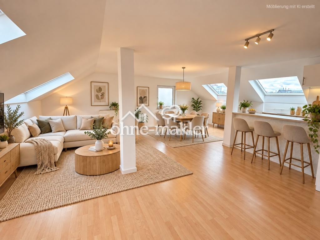 Helle 2-Zimmer-Dachgeschosswohnung mit Einbauküche in zentraler Lage - Photo 1