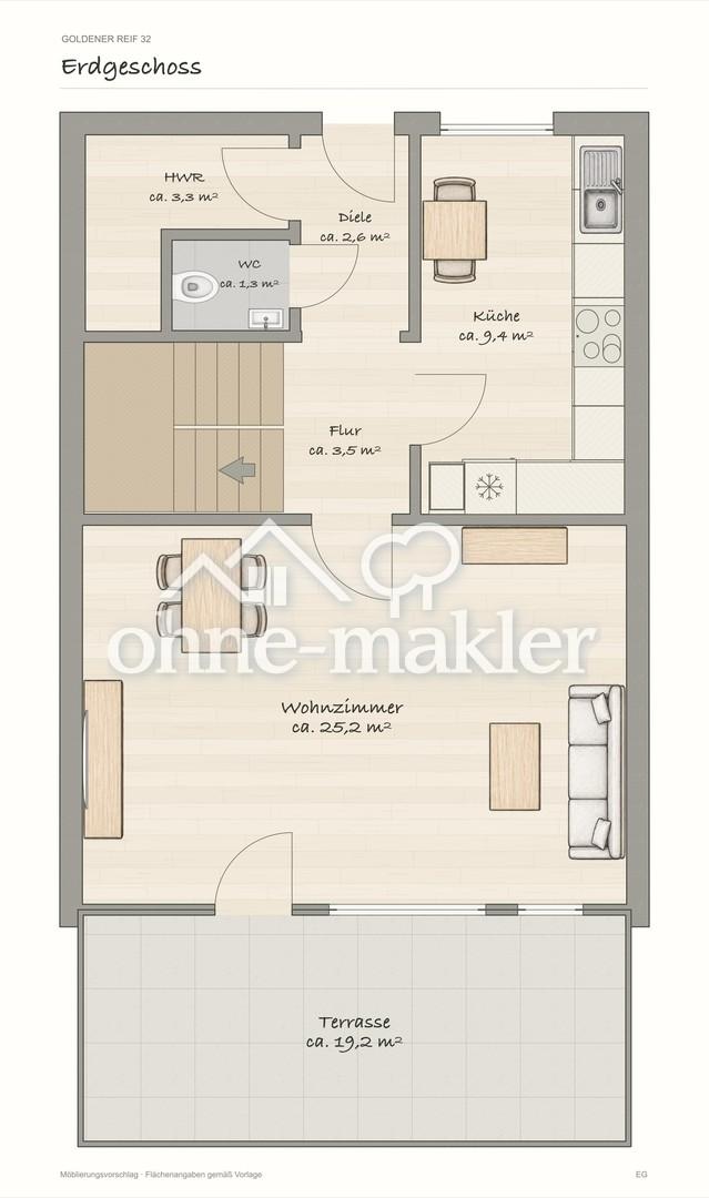 Renoviertes Reihenhaus mit Garten in Bremen Huchting | 3,5 Zimmer - Foto 5