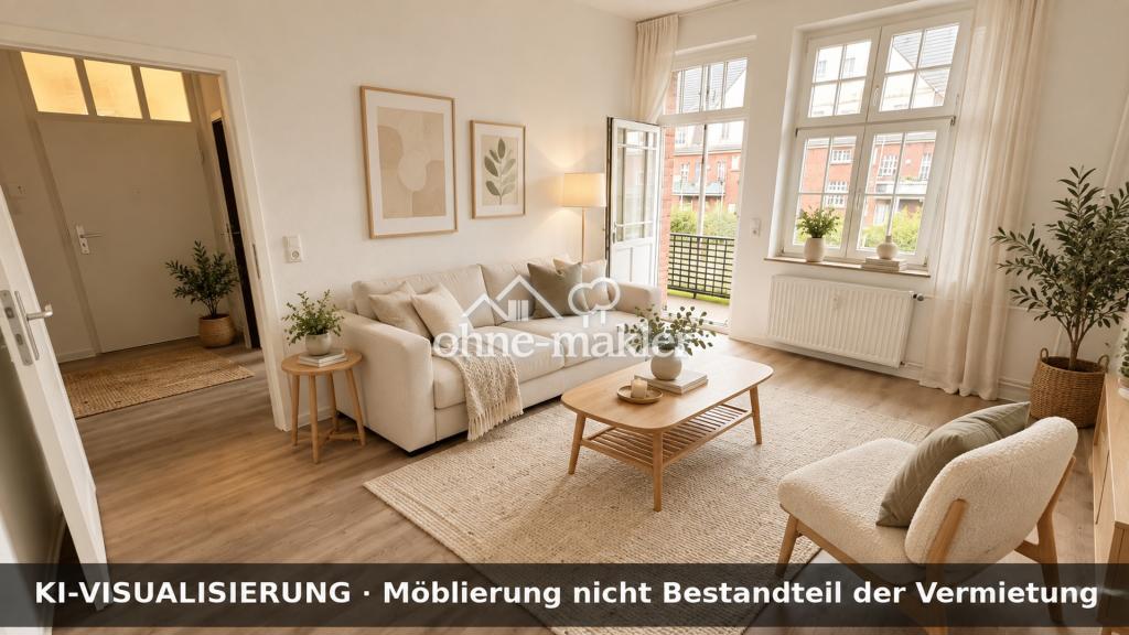 Wohnen mit Geschichte & Grünblick – modernisierte 2-Zimmer-Wohnung mit Balkon und Uhrenturmblick - Photo 2