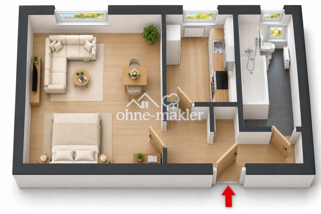 Traumhafte 1 Zimmer Wohnung! *Inkl. EBK + direkte Nähe zu Leipzig* - Photo 4