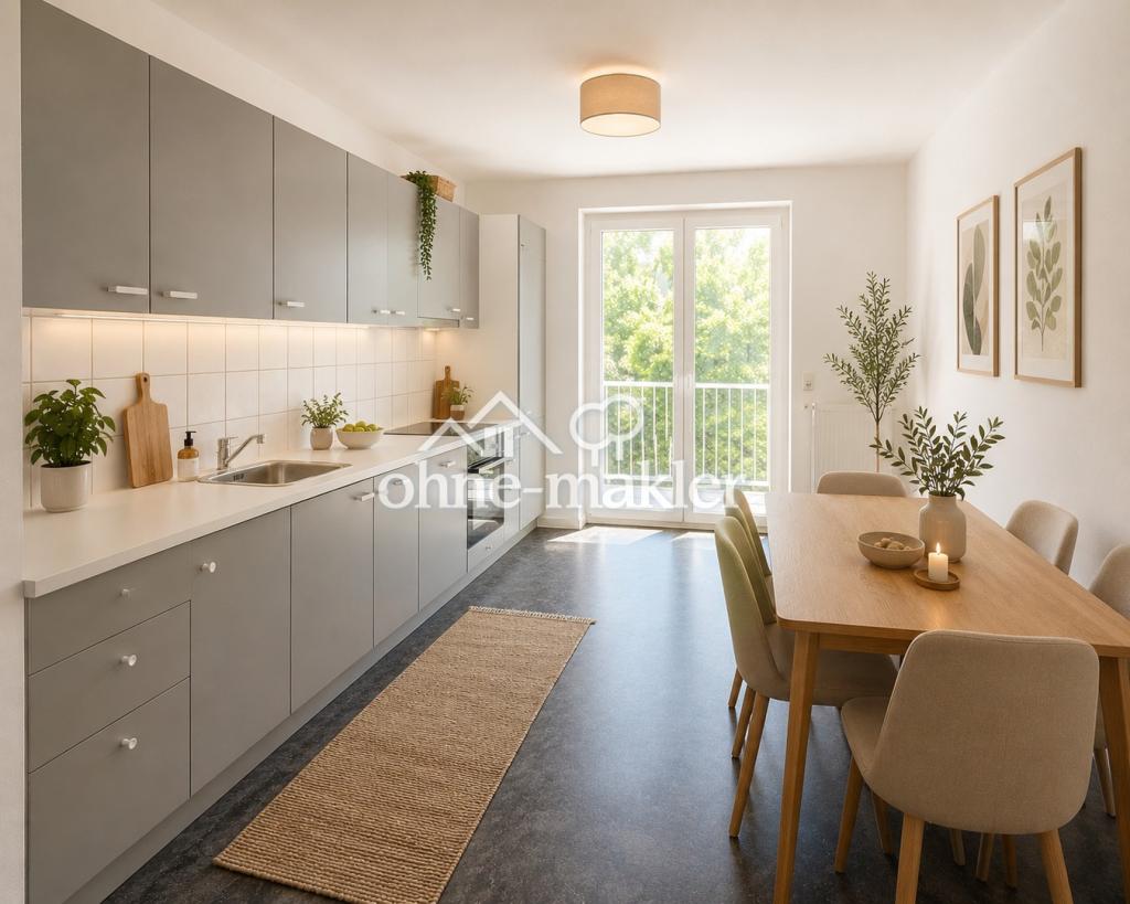 Kernsanierte 3-Zimmer­wohnung mit Balkon und Einbauküche - Photo 4