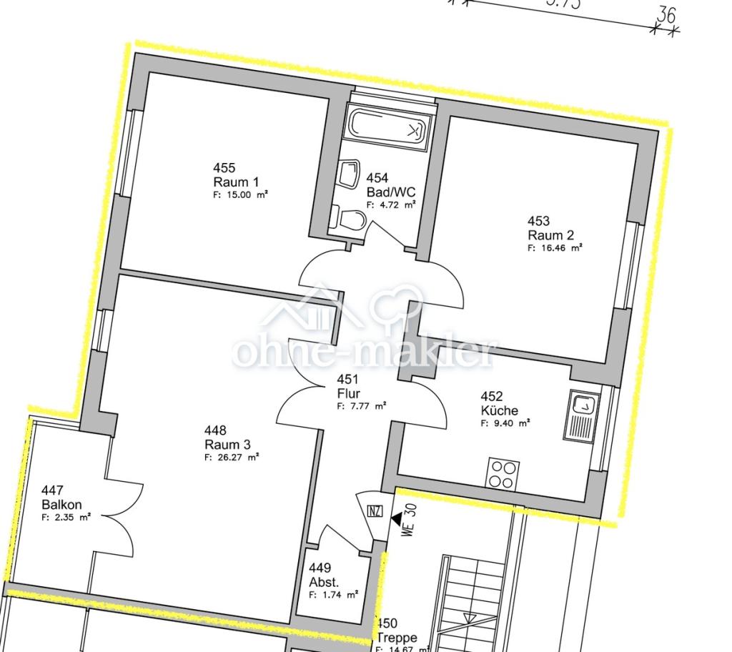 Helle 3-Zimmer-Wohnung mit Wintergarten in Velten, wenige Minuten zum Bahnhof - Foto 5