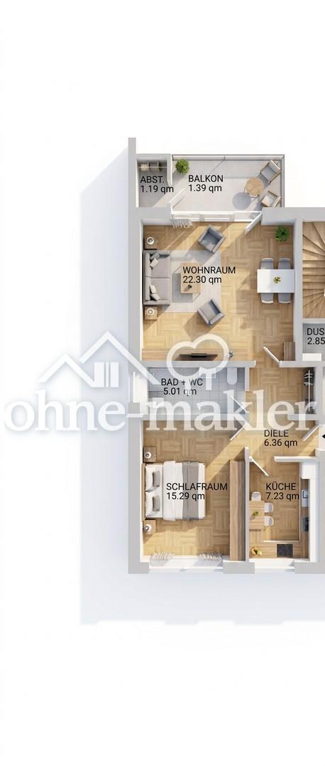 2-Zimmer-Wohnung mit Balkon und Aufzug - Photo 4