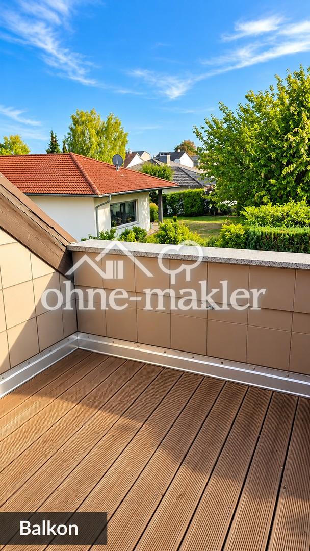 Gemütliche 3-Zimmer-Dachgeschosswohnung mit Balkon und Blick ins Grüne in Reinheim - Foto 3