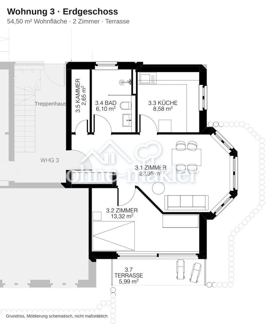 Erstbezug nach umfassender Modernisierung | 2 Zimmer mit Terrasse, 54 m² - Photo 4