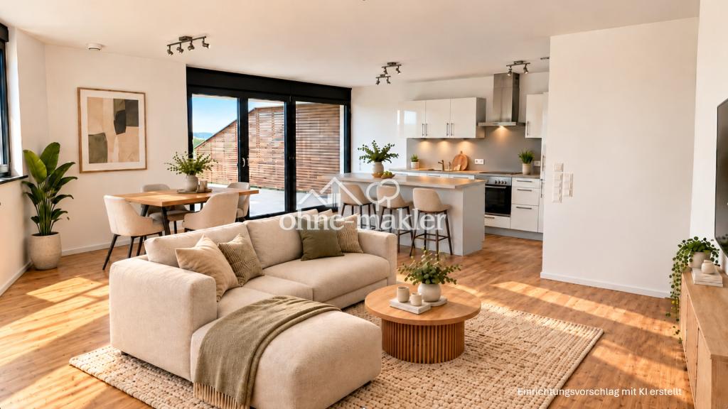 Über den Dächern von Böblingen – moderne 3-Zimmer-Wohnung mit großer Terrasse & TG - Photo 1