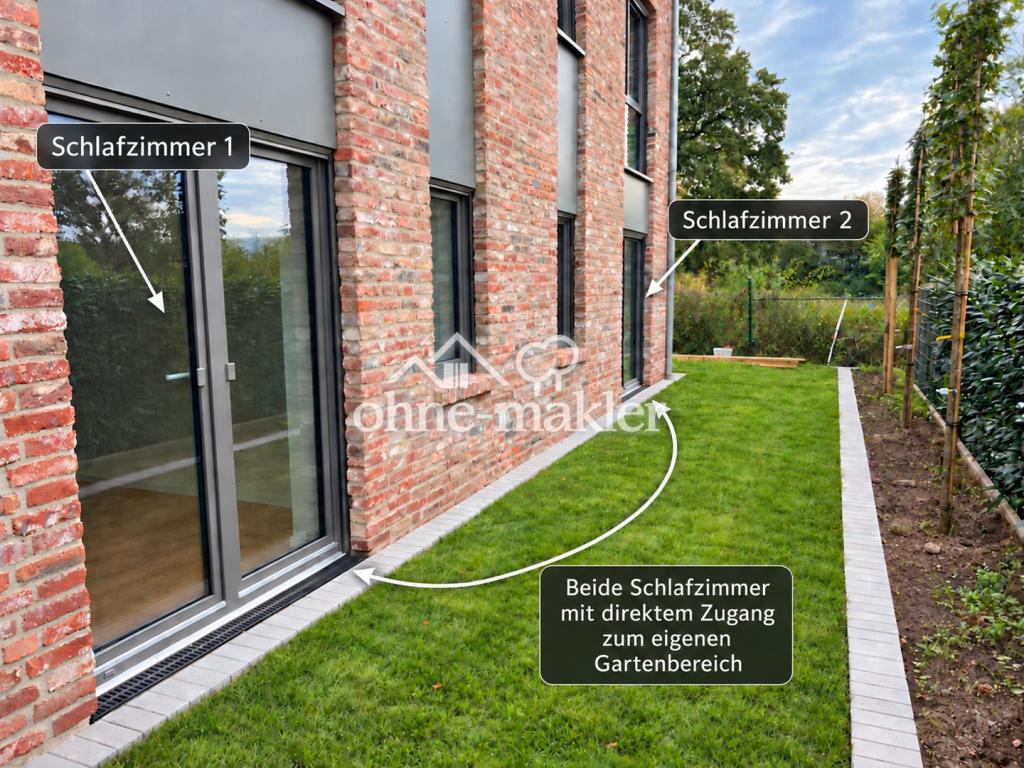 Moderne 3-Zimmer-Neubauwohnung mit zwei eigenen Gartenbereichen, Terrasse und Stellplatz - Foto 3