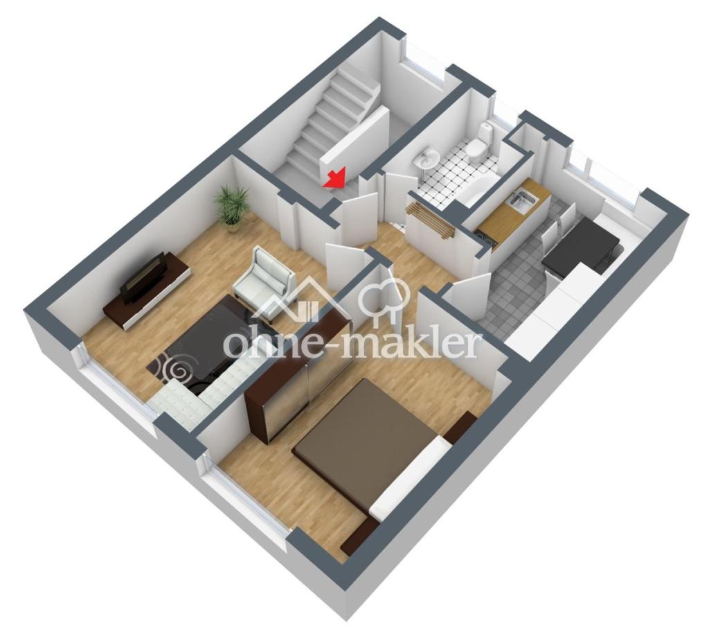 Ruhig und Zentral - 2 Zimmer Wohnung im Süd-Ostviertel von Essen - Foto 3