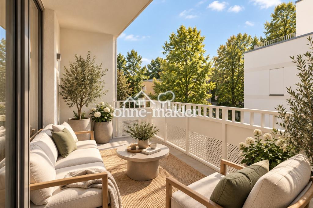 Stilvolle 2-Zimmer-Wohnung mit großem Balkon und Grünblick in Pankow - Photo 4