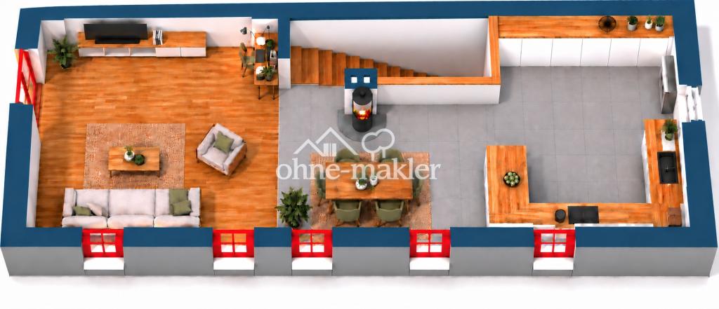 Vollsaniertes Hinterhaus mit Garten, Kamin & offener Wohnküche, wahlweise mit 3 oder 4 Zimmern - Foto 3