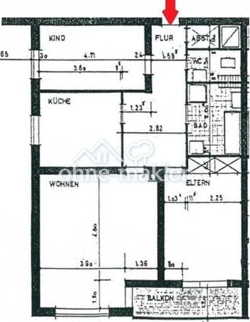 Top geschnittene 3-Zimmer-Wohnung mit Süd-Balkon und Aufzug - Foto 3