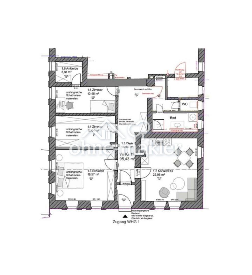 Hallo Familie oder Wohngemeinschaft: attraktive 4-Raum-Wohnung gerne mit Haustier - Foto 3