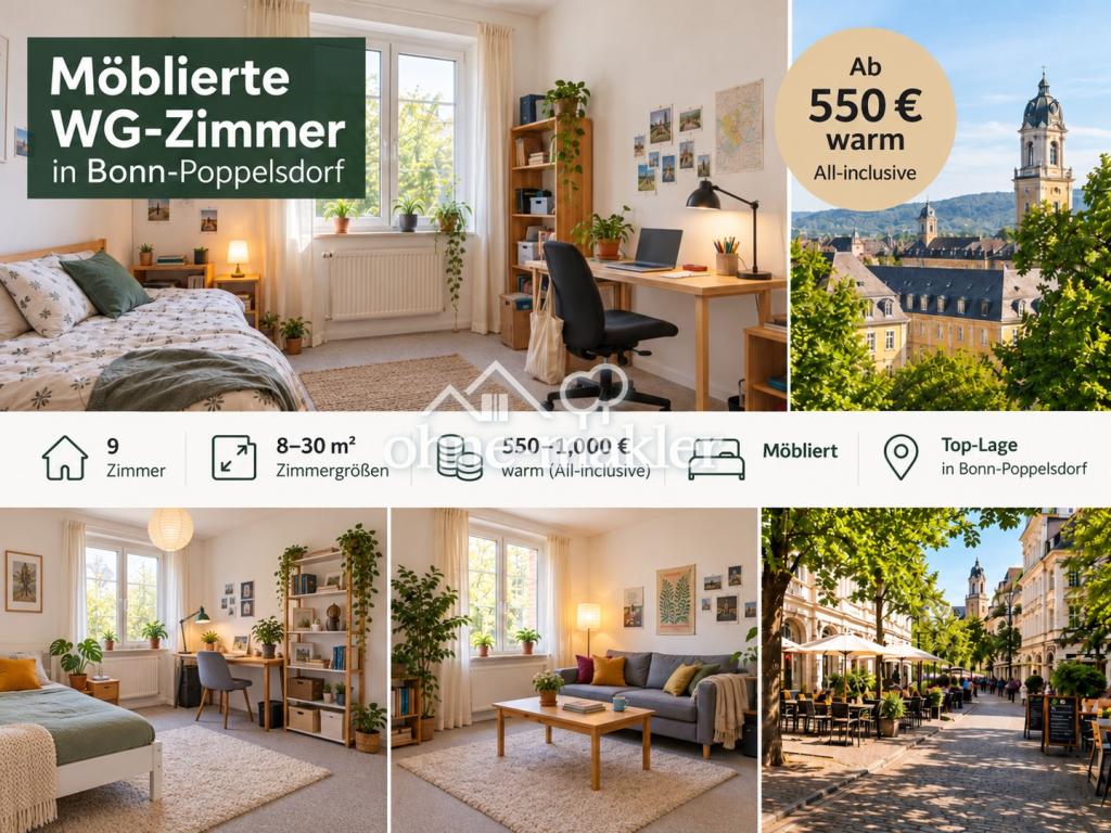 Möblierte WG-Zimmer in Bonn-Poppelsdorf - Foto 1
