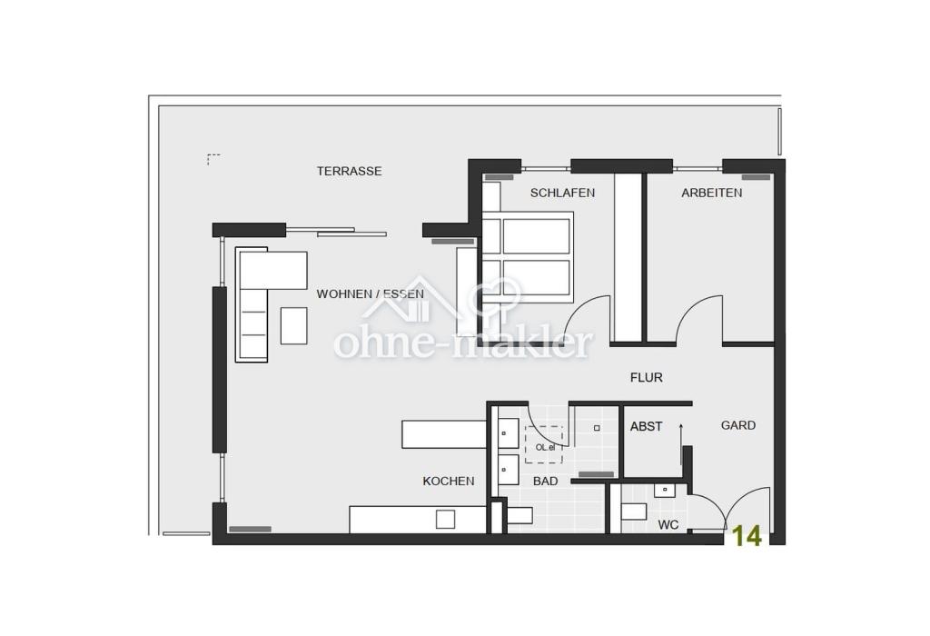 JETZT Mieten! Neuwertige 3-Zimmer Wohnung - Foto 2