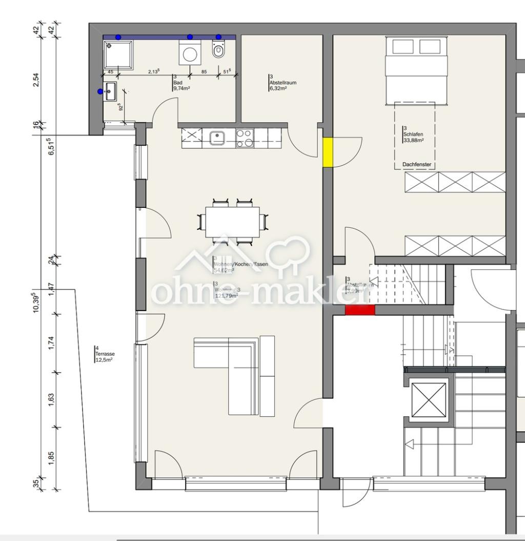 Ruhige großzügige 2 Zimmer Wohnung über Bad Mergentheim - Foto 5