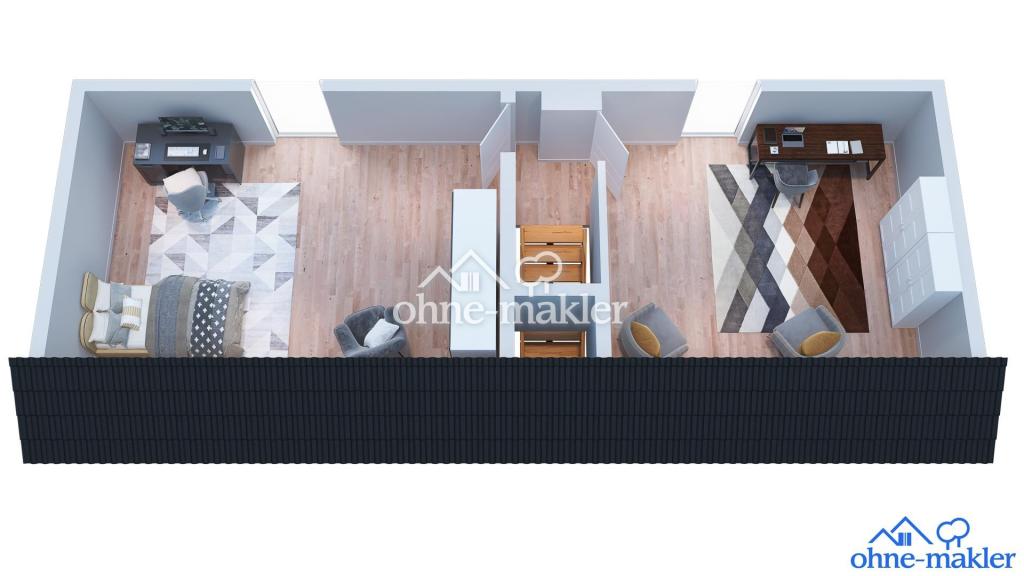 Großzügige Maisonettewohnung mit großer Dachterrasse und Tiefgaragenstellplatz in Gottmandingen - Photo 3