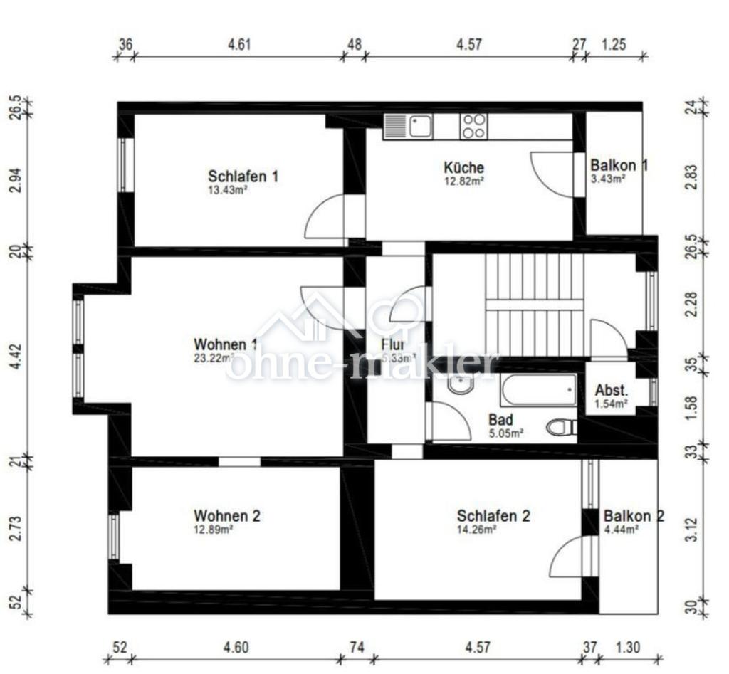 4-Zimmer-Wohnung mit 94 m2 und 2 Balkonen 1. OG - Photo 5