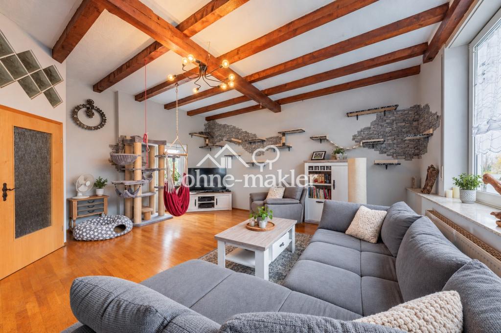 Gemütliche 3-Zimmer-Wohnung mit eigenem Garten, Kaminofen, Terrasse und Balkon - Photo 2