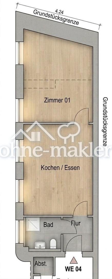 Erstbezug frisch renovierte 2-Zimmer Wohnung in Inrath-Kliedbruch - Photo 4