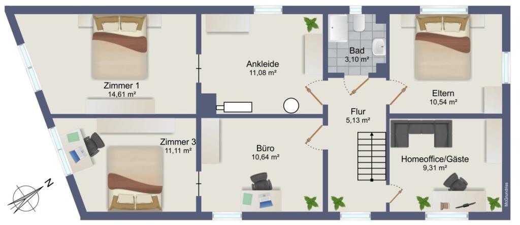 Grundriss Obergeschoss