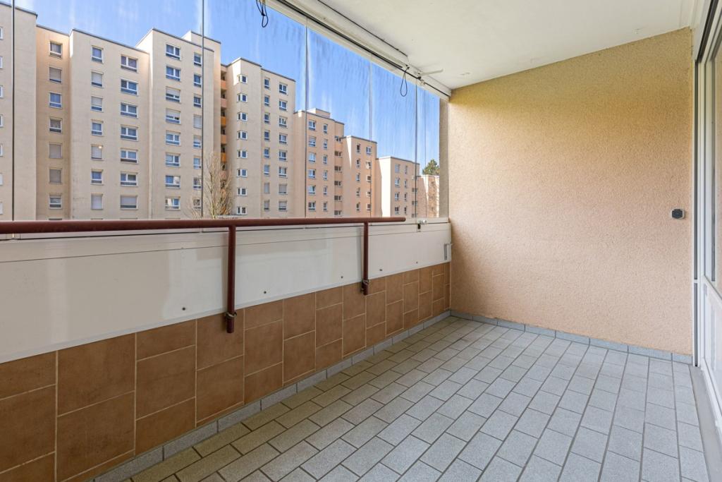 verglaster Balkon