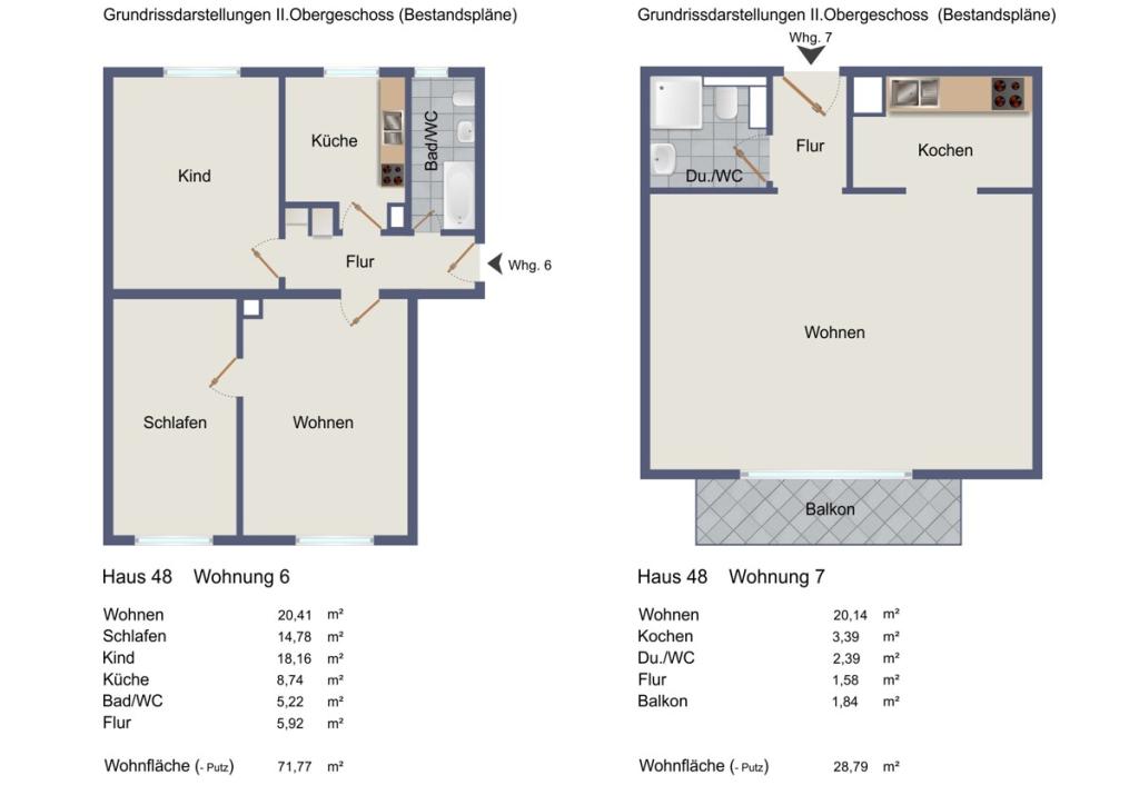 Bestandspläne II. OG.